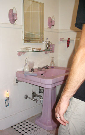 Purple art-deco sink